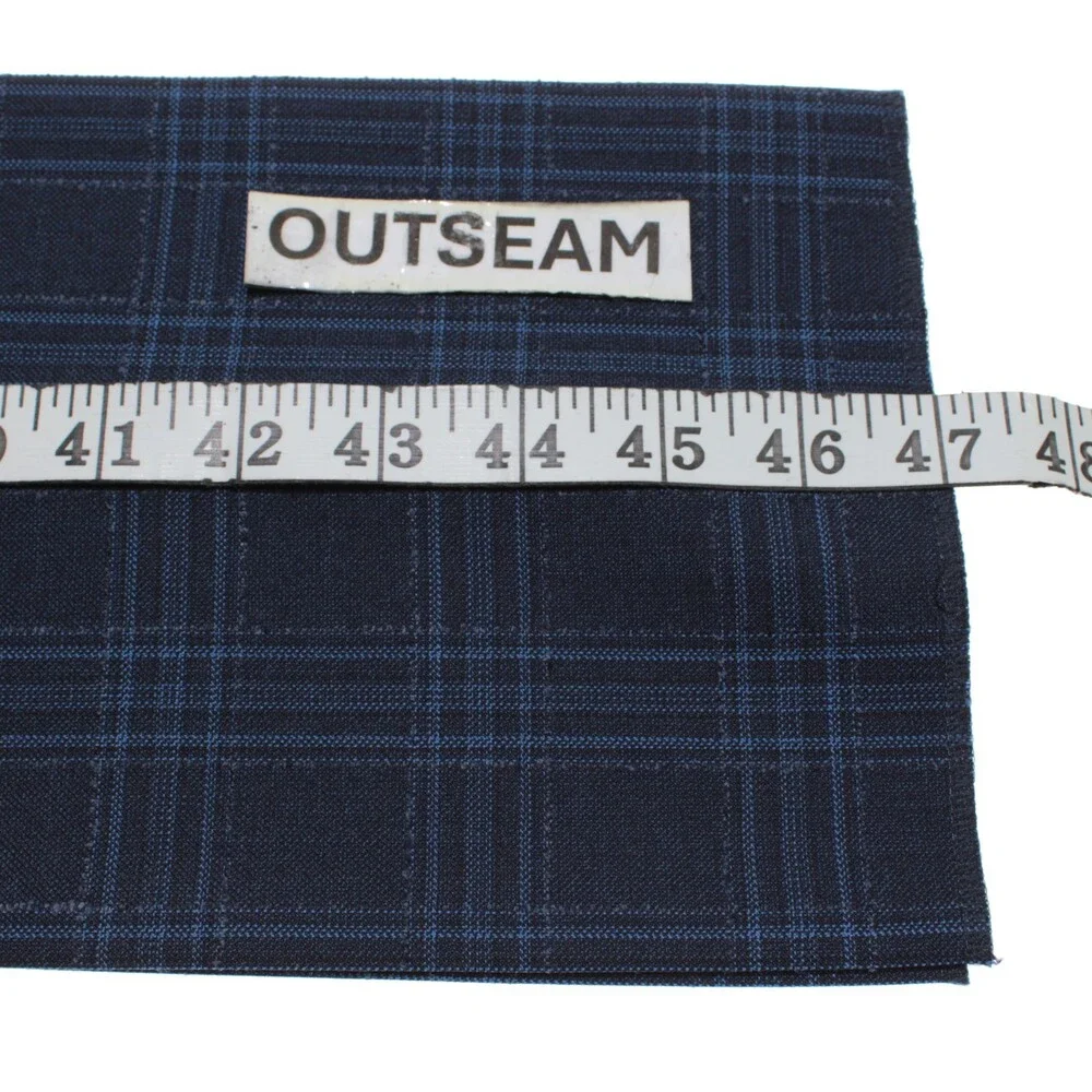 PT Torino NWT Dress Pants Size 46 (30 US) In Blue Plaid 100% Wool Gentleman - Picture 8 of 15